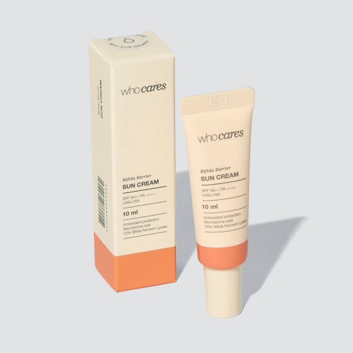 WhoCares Bifida Barrier Sun Cream 10ml МИНИАТЮРА Солнцезащитный крем с антиоксидантной защитой &mdash; Фото 2