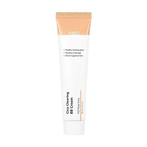 Purito Cica Clearing BB Cream (№15 Rose Ivory) 30 ml ВВ крем с экстрактом центеллы