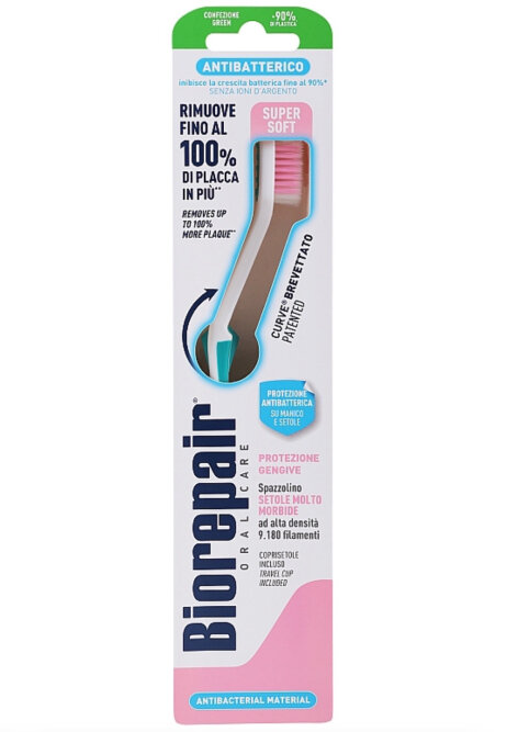 BIOREPAIR Зубная щетка "Совершенная чистка" Supersoft, для защиты десен зеленая